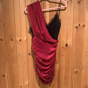 New ALICE+OLIVIA Bianca Asymetrical mini dress